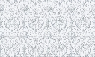 Wandcirkels aluminium Decorative elegant luxury design.Vintage elements in baroque, rococo style.Design for cover, fabric, textile, wrapping paper . © lin