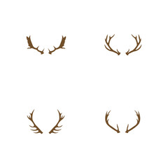 Deer Antlers Logo Template Illustration Design.