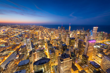 Chicago, Illinois, USA Aerial View