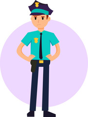 Police officer in uniform vector image