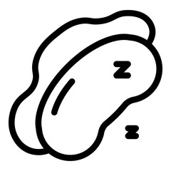 Zzz sleep mask icon. Outline zzz sleep mask vector icon for web design isolated on white background
