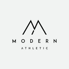 Initial letter M A  typography logo design vector icon illustration custom logo design vector