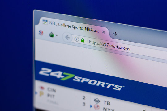 Ryazan, Russia - June 16, 2018: Homepage of 247Sports website on the display of PC, url - 247Sports.com.