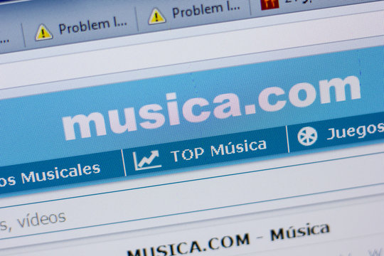 Ryazan, Russia - June 16, 2018: Homepage of Musica website on the display of PC, url - Musica.com.