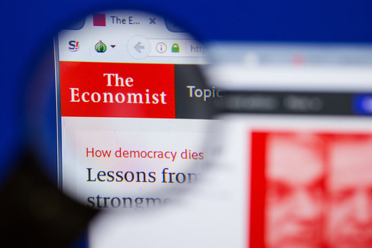 Ryazan, Russia - June 16, 2018: Homepage of Economist website on the display of PC, url - Economist.com.