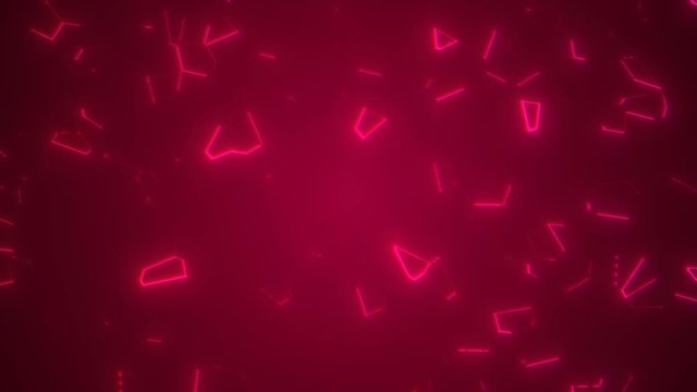 Royal red ( maroon, marsala, burgundy) gradient seamless looped animated background. LED ultraviolet random moving lines. 3d abstract render ray. Psychedelic festive digital. Business template pattern