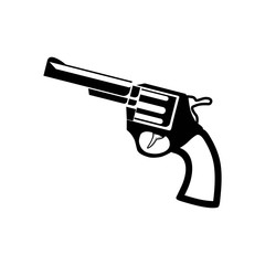 Pistol Logo. Gun Logo Icon, Gun Logo Vector Silhouette 