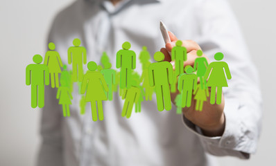 Social Networking illustration team group digital