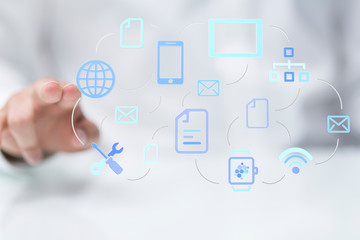 Cloud storage and Computing concept digital