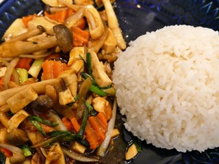 Traditional rice with vegetables from Thailand