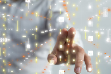 Innovation futuristic digital data binary code background technology