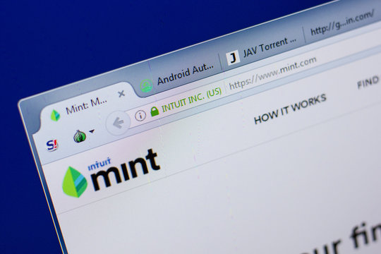 Ryazan, Russia - June 17, 2018: Homepage of Mint website on the display of PC, url - Mint.com.