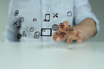Cloud storage and Computing concept digital