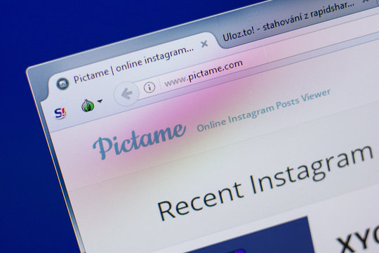 Ryazan, Russia - June 17, 2018: Homepage of PicTime website on the display of PC, url - PicTime.com.