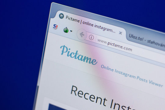 Ryazan, Russia - June 17, 2018: Homepage of PicTime website on the display of PC, url - PicTime.com.
