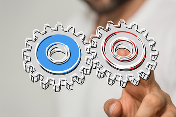 Gear With Success Concept digital.
