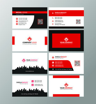 Set of 4 creative themed business card templates dsign