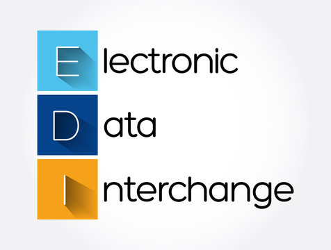 EDI - Electronic Data Interchange Acronym, Technology Concept Background