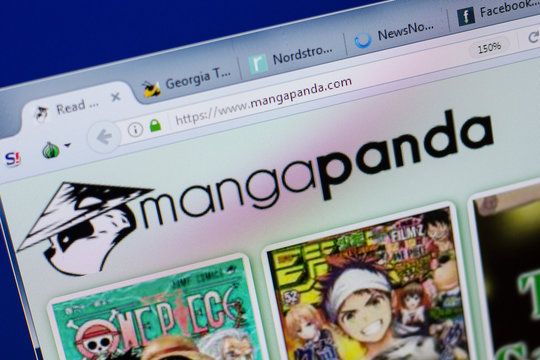 Ryazan, Russia - June 17, 2018: Homepage of MangaPanda website on the display of PC, url - MangaPanda.com.