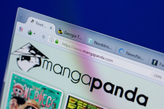 Ryazan, Russia - June 17, 2018: Homepage of MangaPanda website on the display of PC, url - MangaPanda.com.