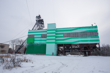 Emerald mine headframe building