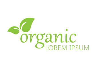 Fototapeta premium Organic Logo. Nature Element - Isolated On White. Green Organic Logo, Vector. For Health Symbol, Leaf Design, Nature Element, Planet Logo And Eco Icon. Organic Icon, Vector Template