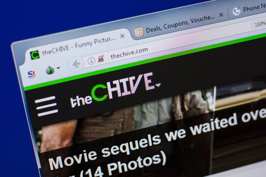 Ryazan, Russia - June 17, 2018: Homepage of TheChive website on the display of PC, url - TheChive.com.