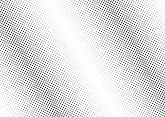 Abstract halftone dotted background. Monochrome futuristic grunge pattern, stars.  Vector modern optical pop art texture for posters, site, postcard, cover, labels, vintage sticker, mock-up layout.