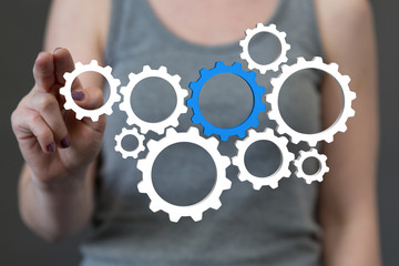Gear With Success Concept digital.