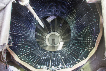 Rotary washing screen wash trommel inside
