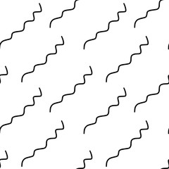 Geometric hand drawn seamless pattern with black and white. Hipster fashion Memphis style. Pencil sketch. abstract texture and white background.