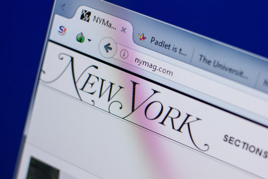 Ryazan, Russia - June 17, 2018: Homepage of NyMag website on the display of PC, url - NyMag.com.