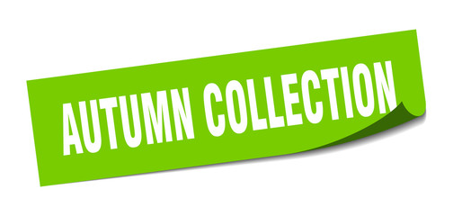 autumn collection sticker. autumn collection square sign. autumn collection. peeler