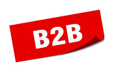 b2b sticker. b2b square sign. b2b. peeler