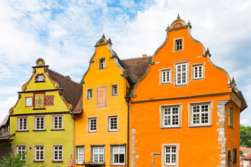 Fototapeta na wymiar Colorful houses in Schwabisch Hall, Germany