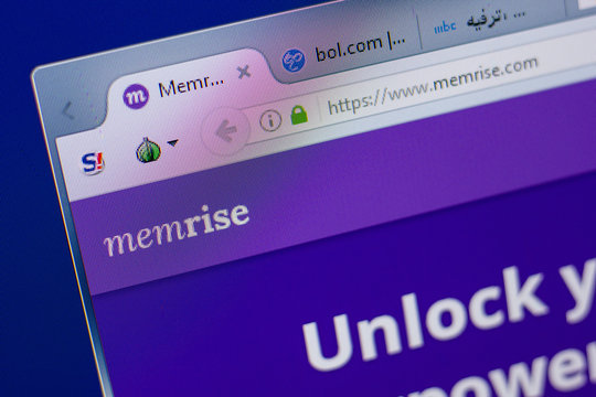 Ryazan, Russia - June 17, 2018: Homepage of Memrise website on the display of PC, url - Memrise.com.