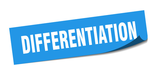 differentiation sticker. differentiation square sign. differentiation. peeler