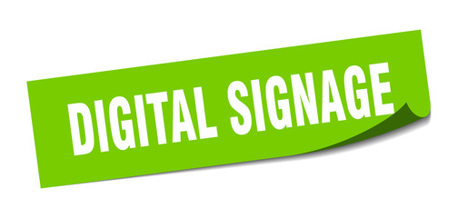 digital signage sticker. digital signage square sign. digital signage. peeler