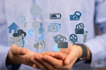 Cloud storage and Computing concept.