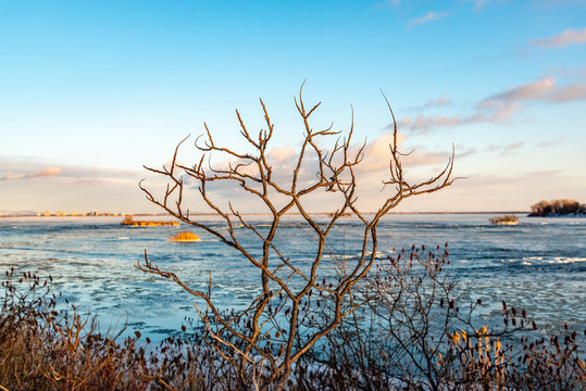 St-Lawrence River In The Winter,  Lachine Rapids  