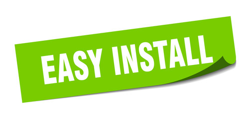 easy install sticker. easy install square sign. easy install. peeler