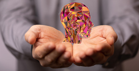 human head, chakra power, inspiration abstract thought.