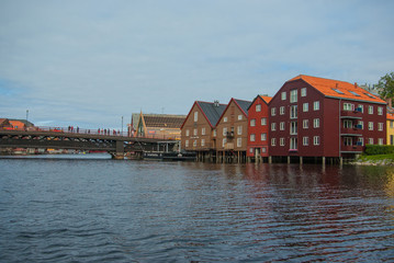 Bunte Häuser von Trondheim