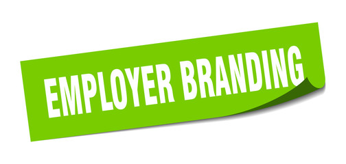 employer branding sticker. employer branding square sign. employer branding. peeler