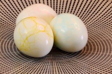 œufs durs marbrés