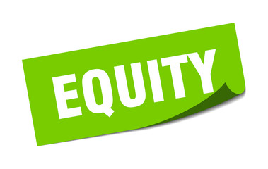 equity sticker. equity square sign. equity. peeler