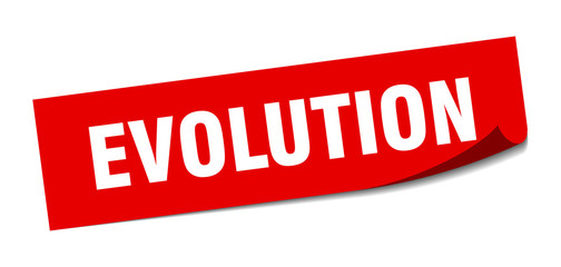 evolution sticker. evolution square sign. evolution. peeler