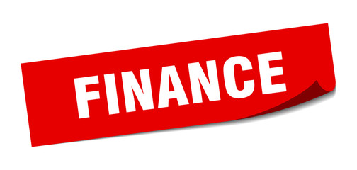 finance sticker. finance square sign. finance. peeler