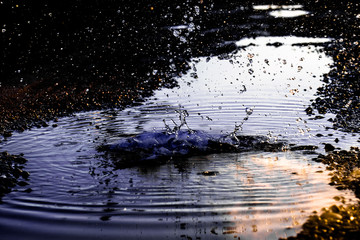 Splashing water