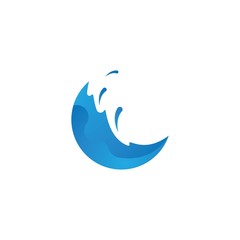 Fototapeta na wymiar Water Splash logo vector ilustration